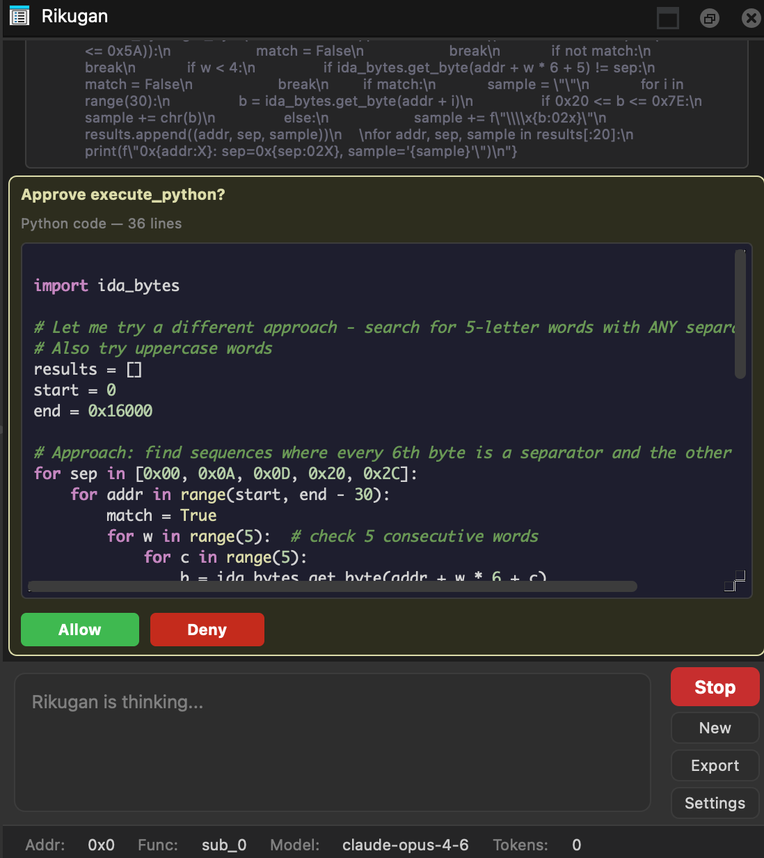 Script Approval Dialog